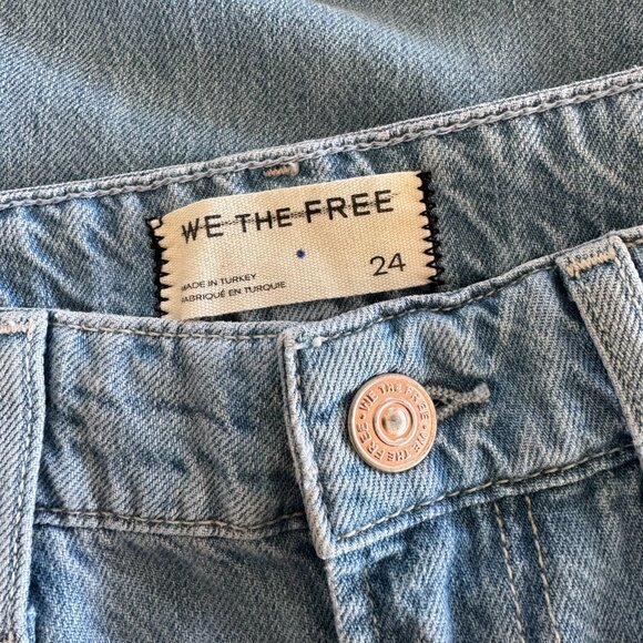 NWT Free People Avalon Drapey Flare Jeans Light Blue 24 - Picture 11 of 12